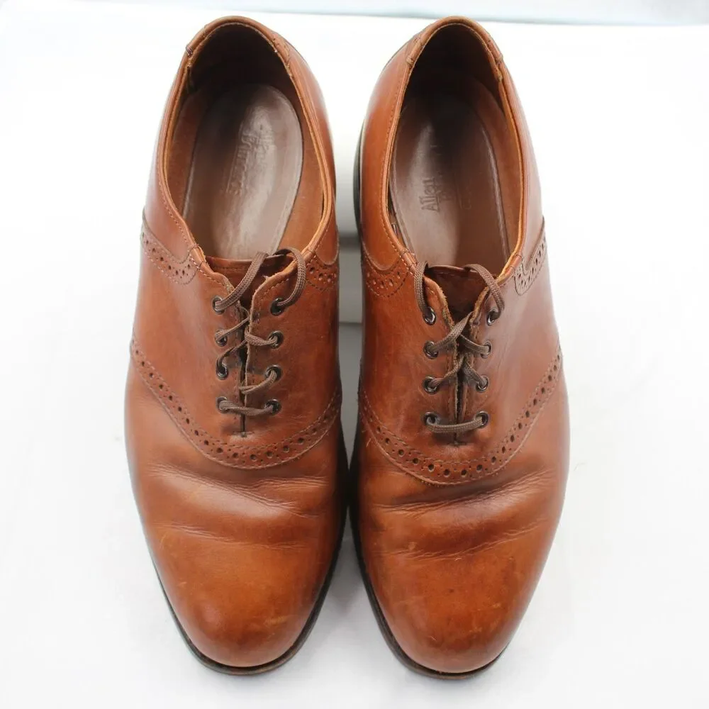 Allen Edmonds Size 10D Saddle Oxford Brogue Dress Shoes Brown Leather 20709